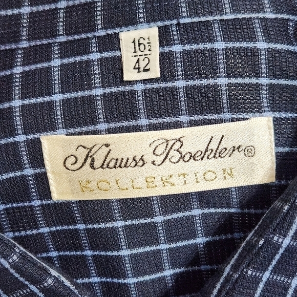 Vintage Klauss Boehler Kollektion Checkered Regular Fit Dress Shirts - Picture 3 of 8